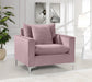 Naomi Pink Velvet Chair - 633Pink-C - Vega Furniture