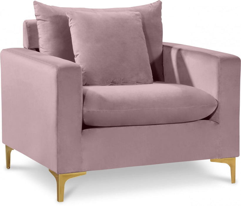 Naomi Pink Velvet Chair - 633Pink-C - Vega Furniture