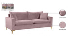 Naomi Pink Velvet Sofa - 633Pink-S - Vega Furniture