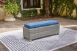 Naples Beach Light Gray Outdoor Bench with Cushion - P439-600 - Vega Furniture