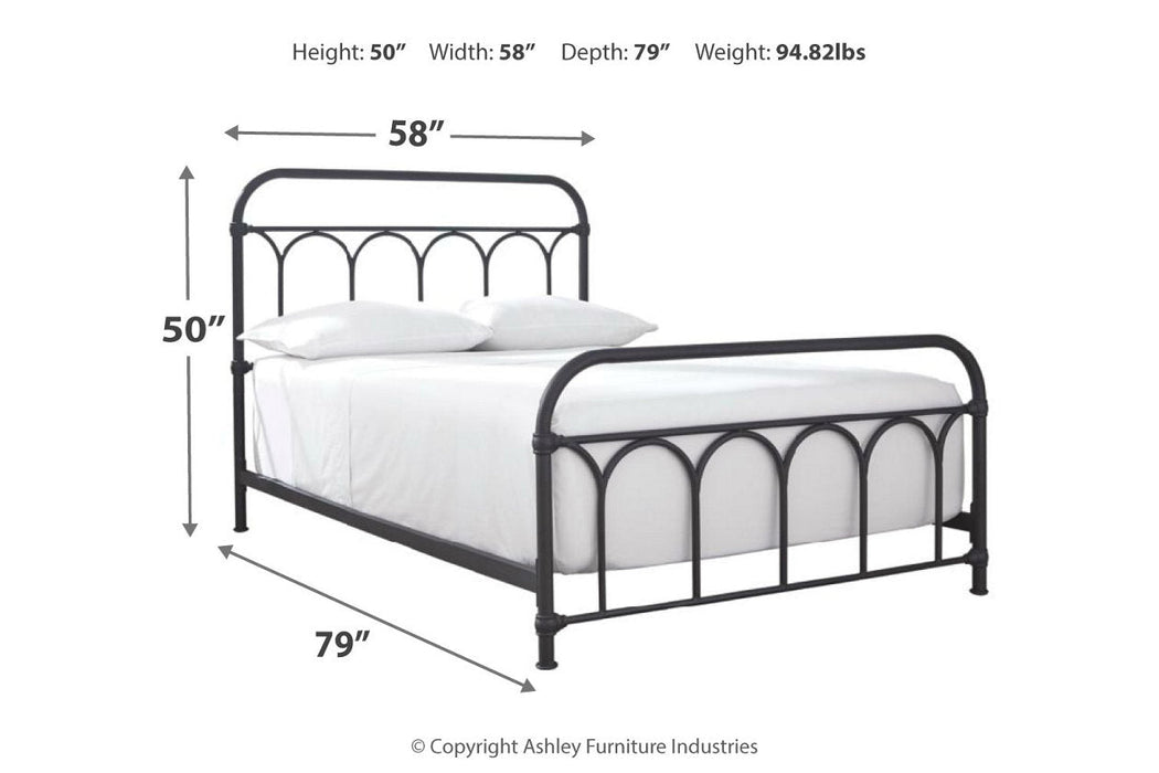 Nashburg Black Full Metal Bed - B280-672 - Vega Furniture