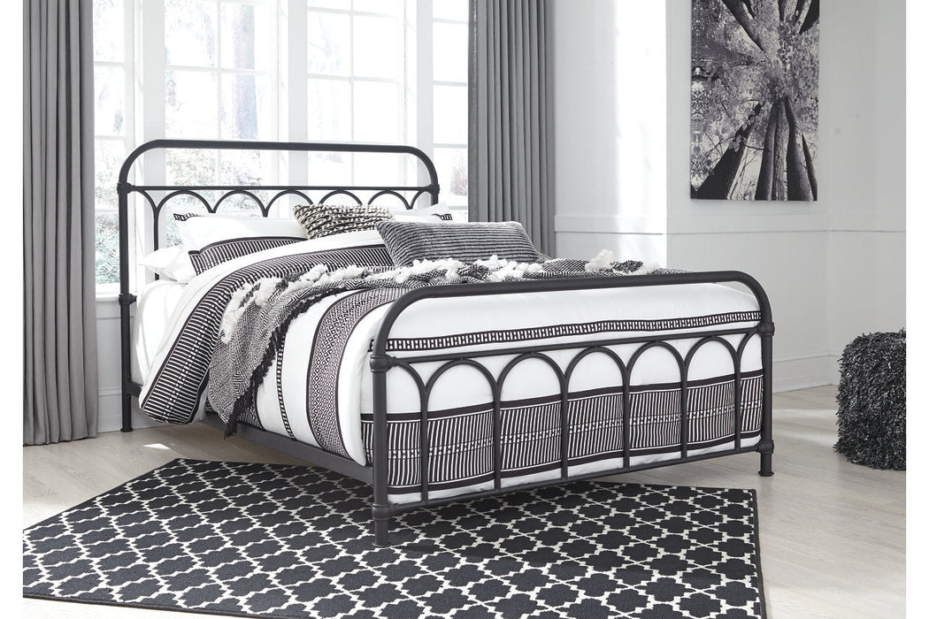 Nashburg Black Queen Metal Bed - B280-681 - Vega Furniture