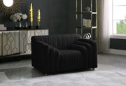 Naya Black Velvet Chair - 637Black-C - Vega Furniture