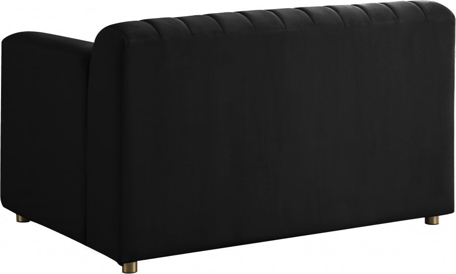 Naya Black Velvet Chair - 637Black-C - Vega Furniture