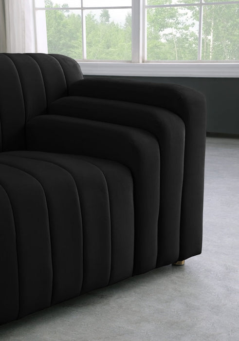 Naya Black Velvet Chair - 637Black-C - Vega Furniture