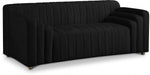 Naya Black Velvet Loveseat - 637Black-L - Vega Furniture