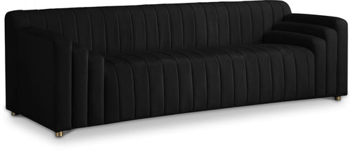 Naya Black Velvet Sofa - 637Black-S - Vega Furniture