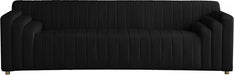 Naya Black Velvet Sofa - 637Black-S - Vega Furniture