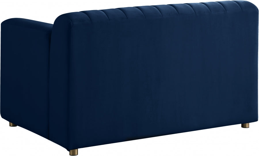 Naya Blue Velvet Chair - 637Navy-C - Vega Furniture