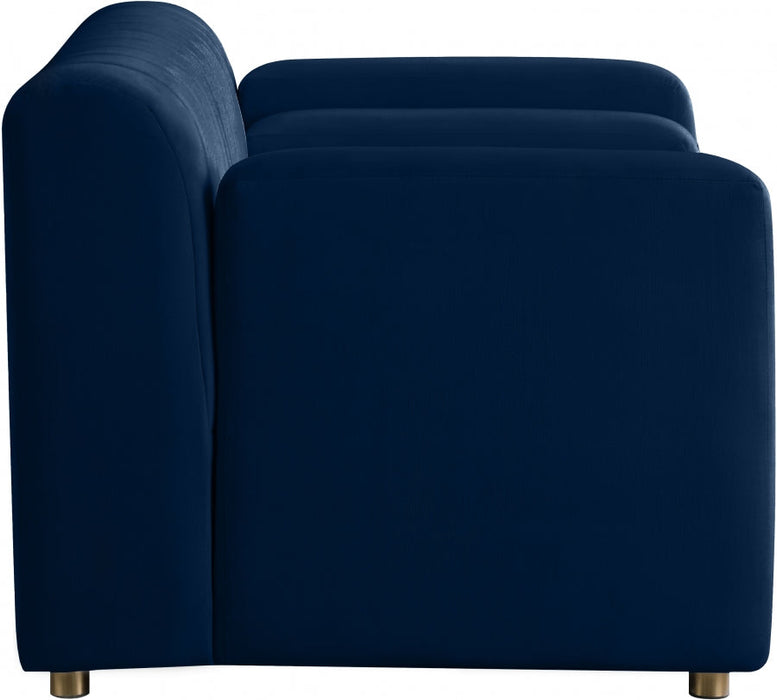 Naya Blue Velvet Chair - 637Navy-C - Vega Furniture