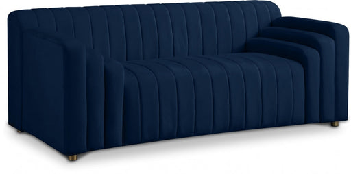 Naya Blue Velvet Loveseat - 637Navy-L - Vega Furniture