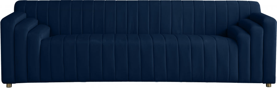 Naya Blue Velvet Sofa - 637Navy-S - Vega Furniture