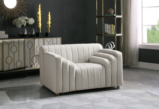Naya Cream Velvet Chair - 637Cream-C - Vega Furniture