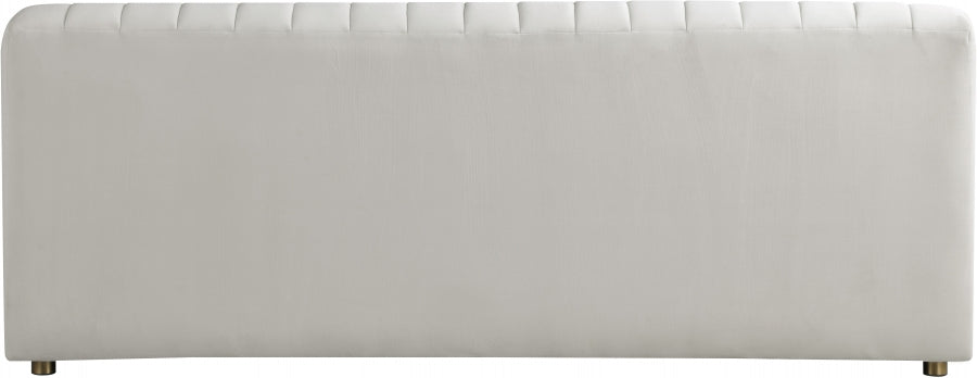 Naya Cream Velvet Loveseat - 637Cream-L - Vega Furniture