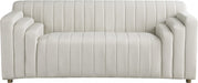 Naya Cream Velvet Loveseat - 637Cream-L - Vega Furniture