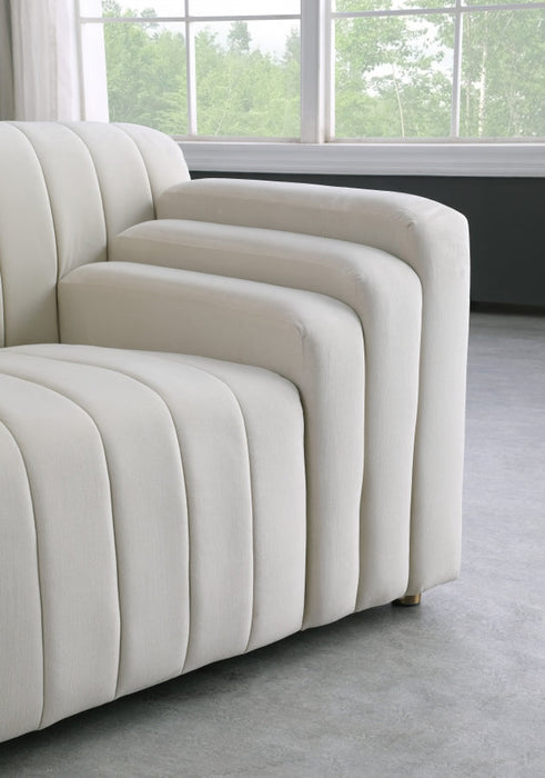 Naya Cream Velvet Loveseat - 637Cream-L - Vega Furniture