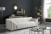 Naya Cream Velvet Sofa - 637Cream-S - Vega Furniture