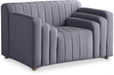 Naya Grey Velvet Chair - 637Grey-C - Vega Furniture