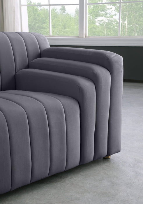 Naya Grey Velvet Chair - 637Grey-C - Vega Furniture