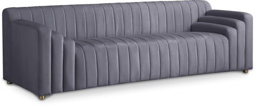 Naya Grey Velvet Sofa - 637Grey-S - Vega Furniture