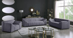 Naya Grey Velvet Sofa - 637Grey-S - Vega Furniture