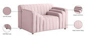 Naya Pink Velvet Chair - 637Pink-C - Vega Furniture