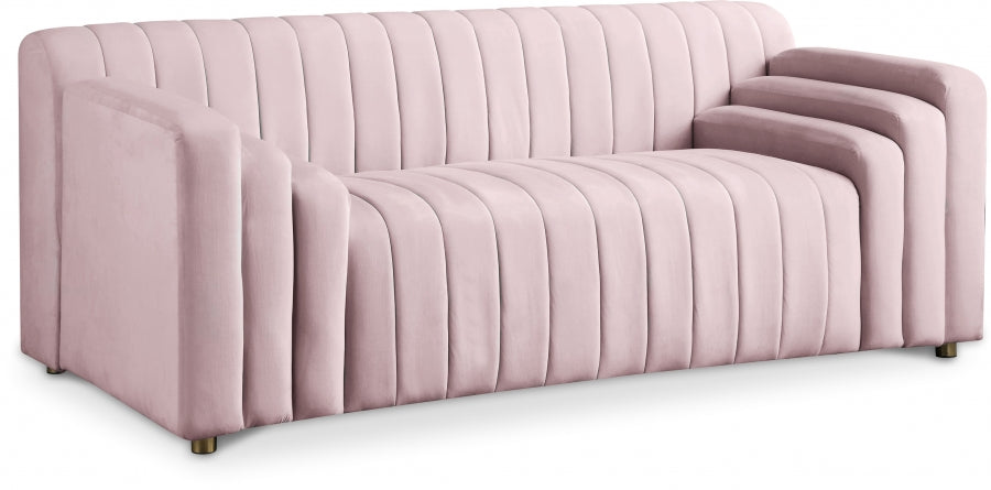 Naya Pink Velvet Loveseat - 637Pink-L - Vega Furniture