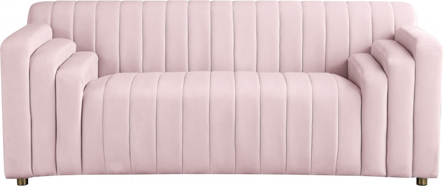 Naya Pink Velvet Loveseat - 637Pink-L - Vega Furniture