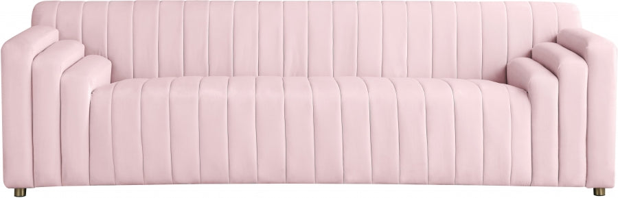 Naya Pink Velvet Sofa - 637Pink-S - Vega Furniture