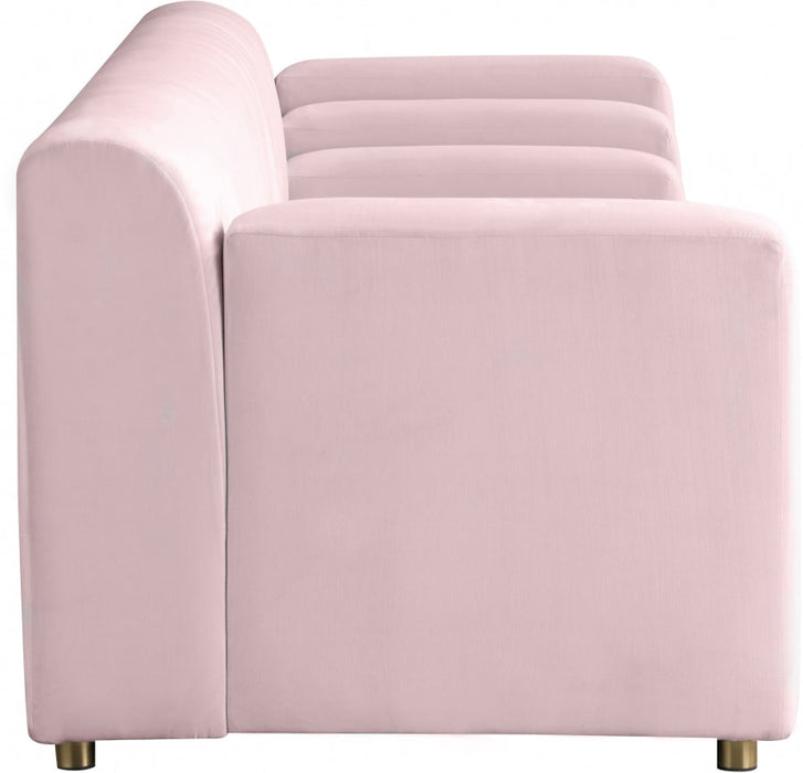 Naya Pink Velvet Sofa - 637Pink-S - Vega Furniture