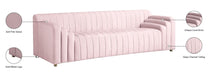 Naya Pink Velvet Sofa - 637Pink-S - Vega Furniture
