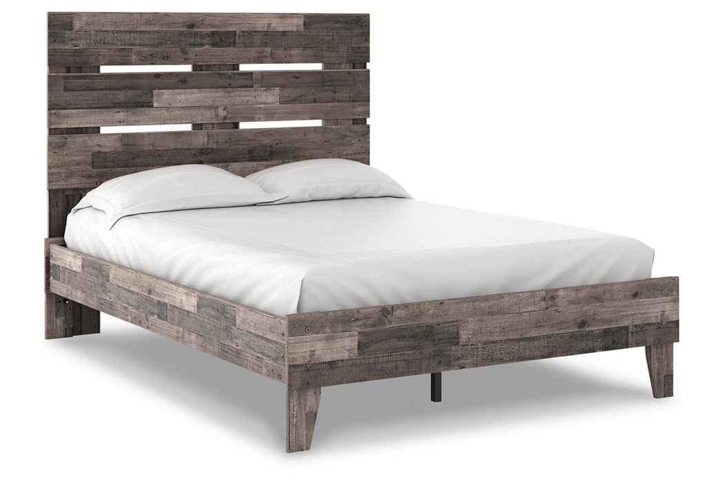 Neilsville Multi Gray Full Panel Platform Bed - SET | EB2120-112 | EB2120-156 - Vega Furniture