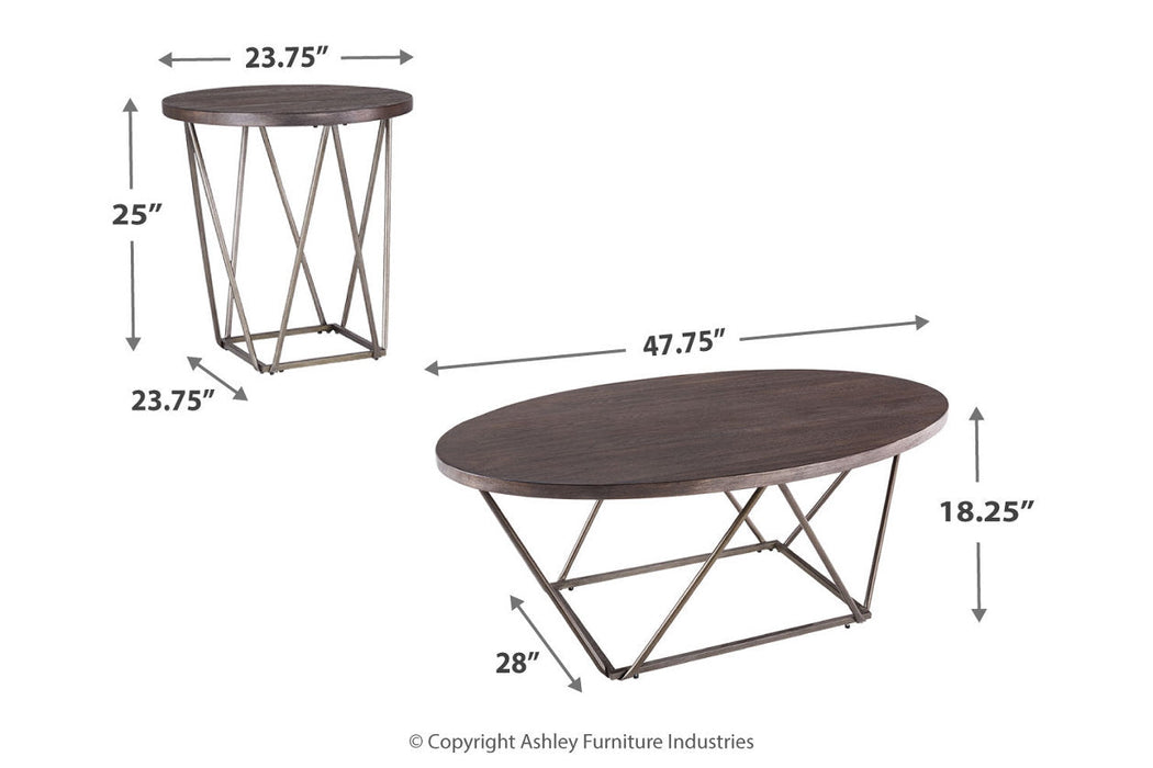 Neimhurst Dark Brown Table, Set of 3 - T384-13 - Vega Furniture