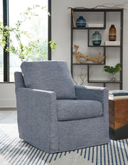 Nenana Next-Gen Nuvella Denim Swivel Glider Accent Chair - A3000646 - Vega Furniture