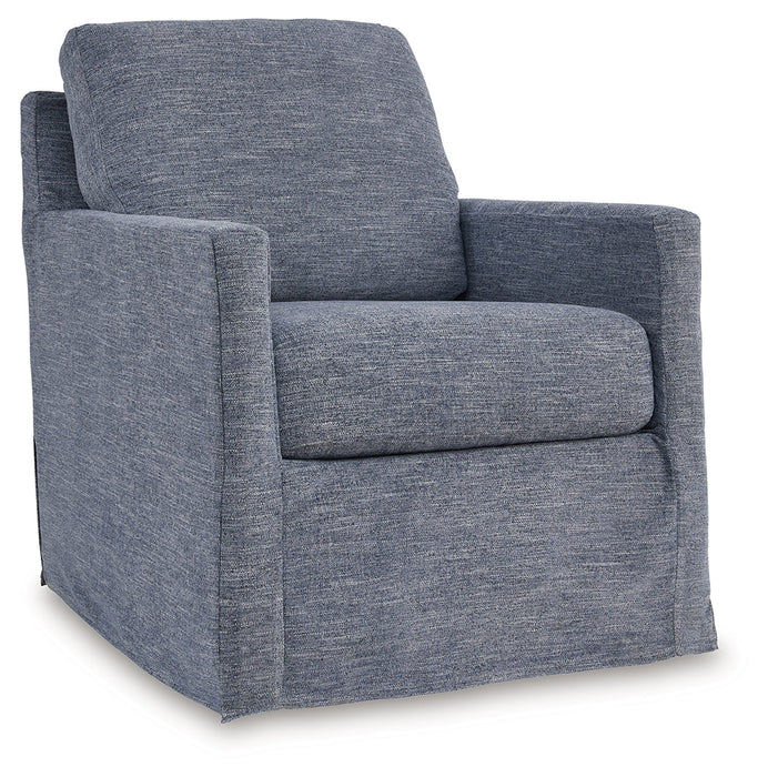 Nenana Next-Gen Nuvella Denim Swivel Glider Accent Chair - A3000646 - Vega Furniture