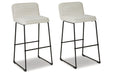 Nerison Linen/Black Bar Height Barstool, Set of 2 - D225-330 - Vega Furniture