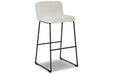 Nerison Linen/Black Bar Height Barstool, Set of 2 - D225-330 - Vega Furniture