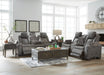 Next-Gen Durapella Slate Power Reclining Living Room Set - SET | 2200415 | 2200418 | 2200413 - Vega Furniture