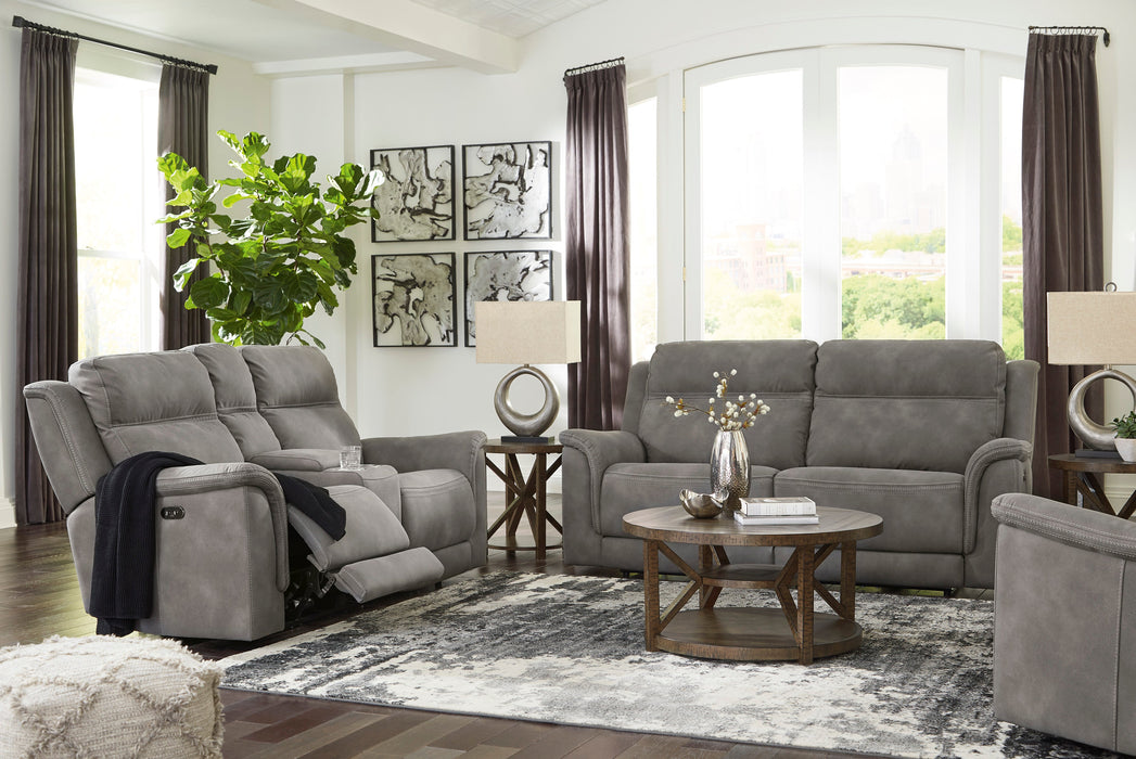 Next-Gen DuraPella Slate Power Reclining Living Room Set - SET | 5930147 | 5930118 - Vega Furniture