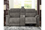 Next-Gen DuraPella Slate Power Reclining Loveseat with Console - 5930118 - Vega Furniture