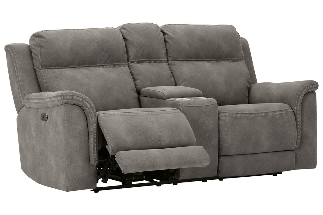 Next-Gen DuraPella Slate Power Reclining Loveseat with Console - 5930118 - Vega Furniture