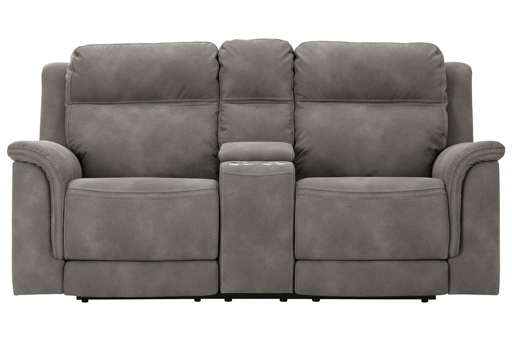 Next-Gen DuraPella Slate Power Reclining Loveseat with Console - 5930118 - Vega Furniture