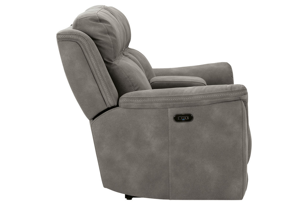 Next-Gen DuraPella Slate Power Reclining Loveseat with Console - 5930118 - Vega Furniture