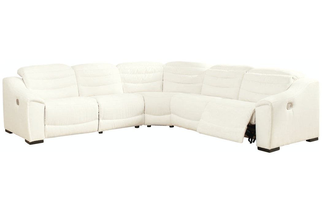 Next-Gen Gaucho Chalk 5-Piece Power Reclining Sectional - SET | 5850531 | 5850546 | 5850558 | 5850562 | 5850577 - Vega Furniture