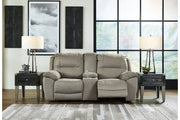 Next-Gen Gaucho Putty Power Reclining Loveseat with Console - 5420396 - Vega Furniture