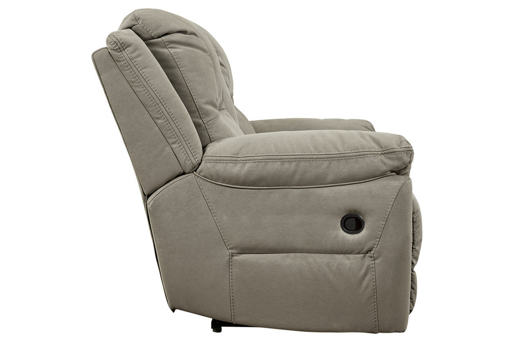 Next-Gen Gaucho Putty Reclining Loveseat with Console - 5420394 - Vega Furniture