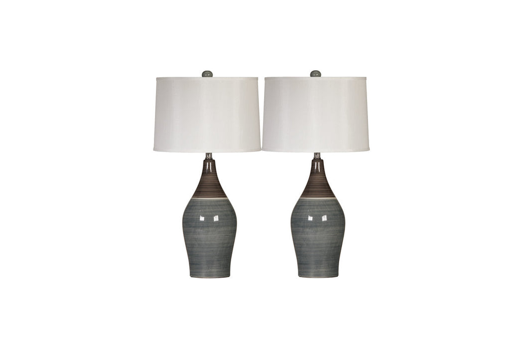 Niobe Multi Gray Table Lamp, Set of 2 - L123884 - Vega Furniture