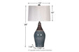 Niobe Multi Gray Table Lamp, Set of 2 - L123884 - Vega Furniture