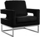 Noah Black Velvet Accent Chair - 510Black - Vega Furniture