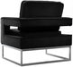 Noah Black Velvet Accent Chair - 510Black - Vega Furniture